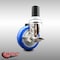 Service Caster 4 Inch 316SS Blue Polyurethane Swivel 1-5/8 Inch Expanding Stem Caster Brake SCC-SS316EX20S414-PPUB-BLUE-TLB-158 - alternate 4